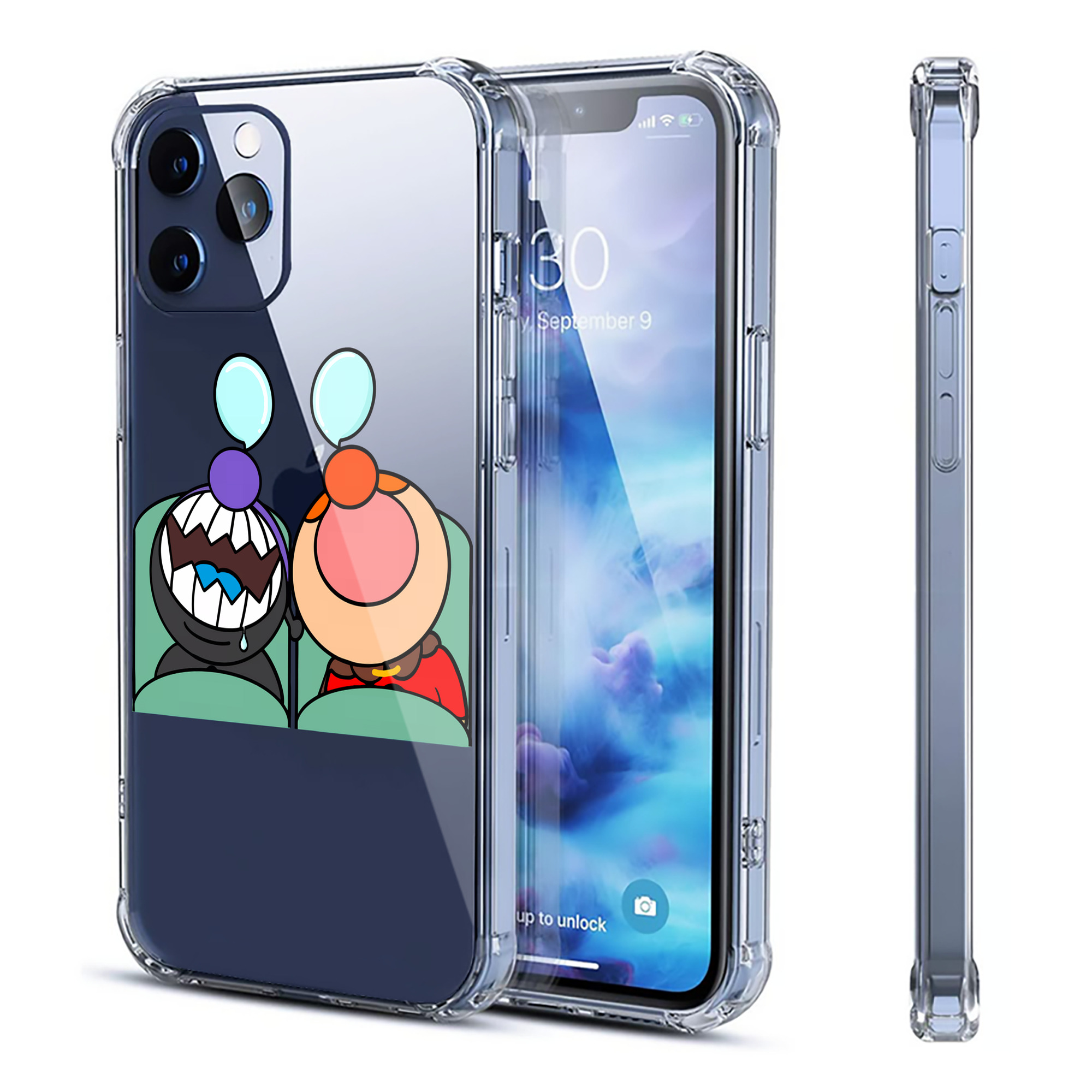 （画像用） アンパンマン Anpanman 【iPhone 12シリーズ対応】透明スマホケース（クリアソフトケース）